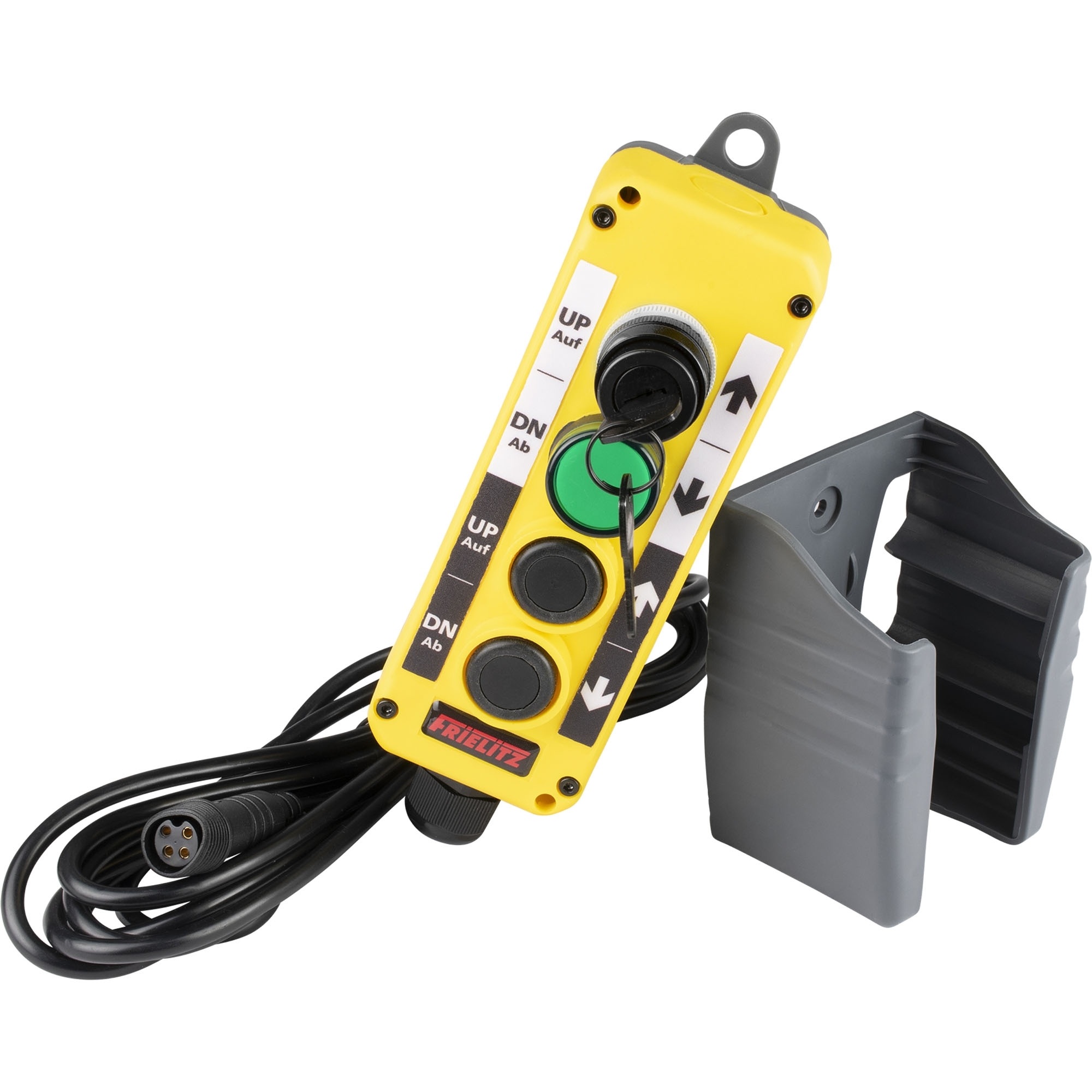 Cable remote control, 4000 mm, lockable, green warning light
