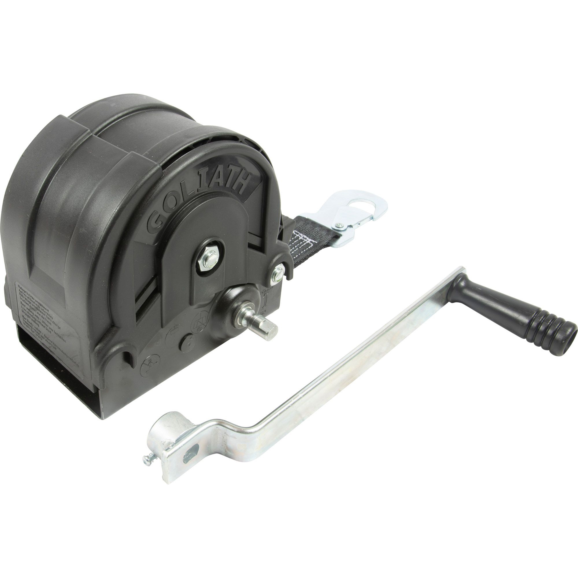 Cable Winch, TS700, 700 kg, Band 6 m, black