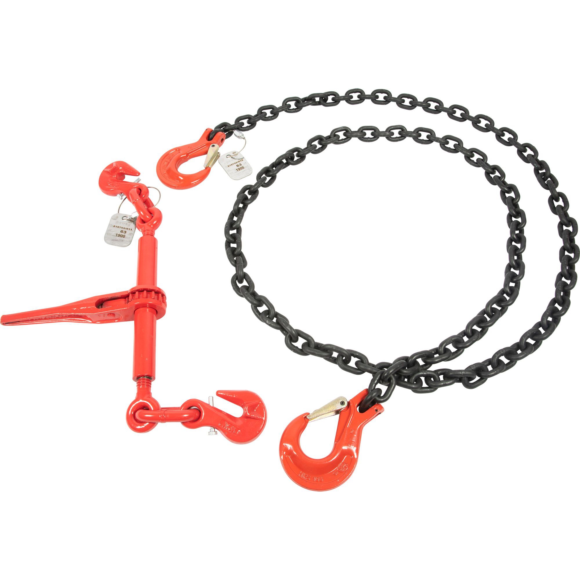 Lashing Chain 2-Piece, L3500 mm, Ø 10 mm, 6300 daN Lashing Chain 2-Piece, L3500 mm, Ø 10 mm, 6300 daN