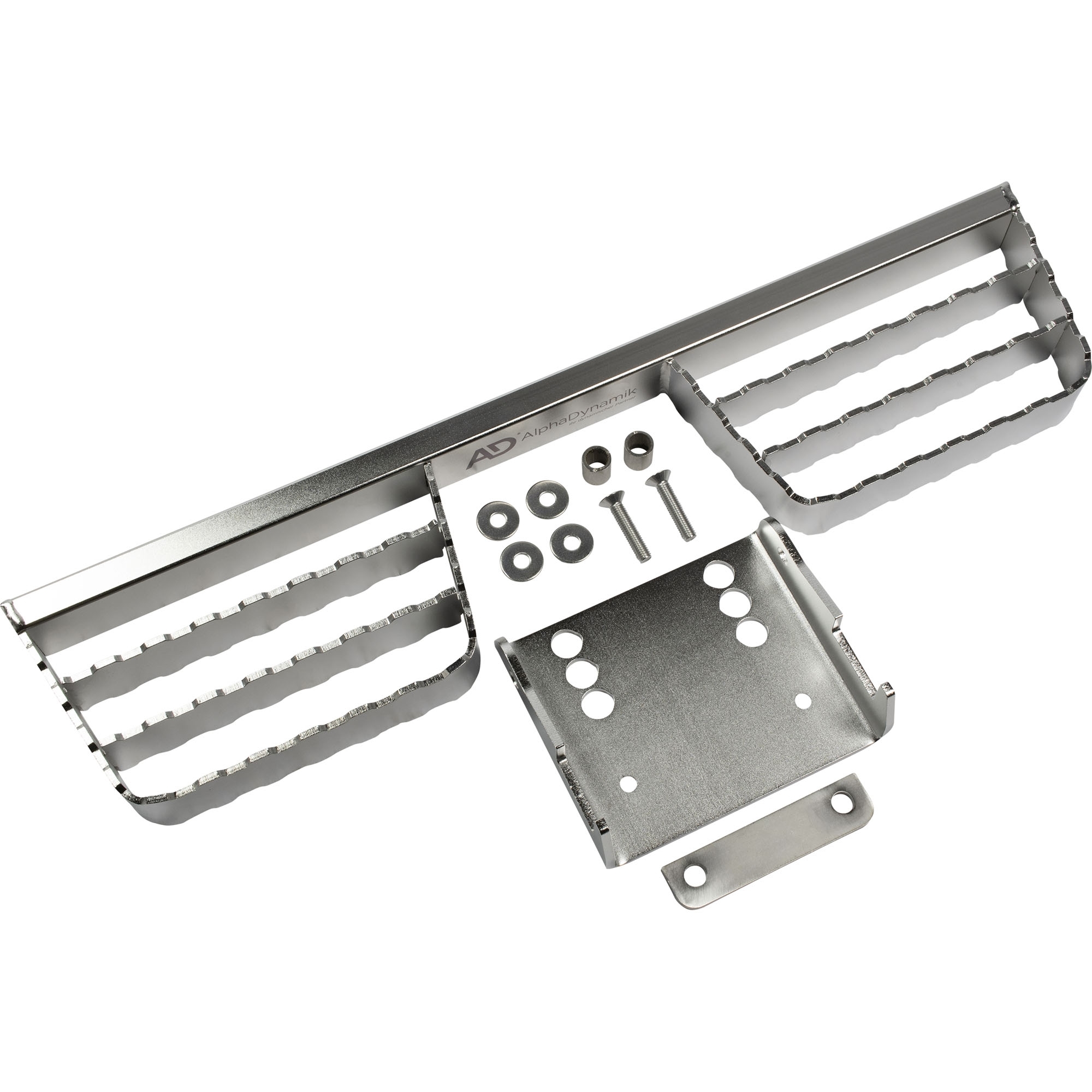 Step for hitch, stainless steel, (2x) 230 x 140 mm