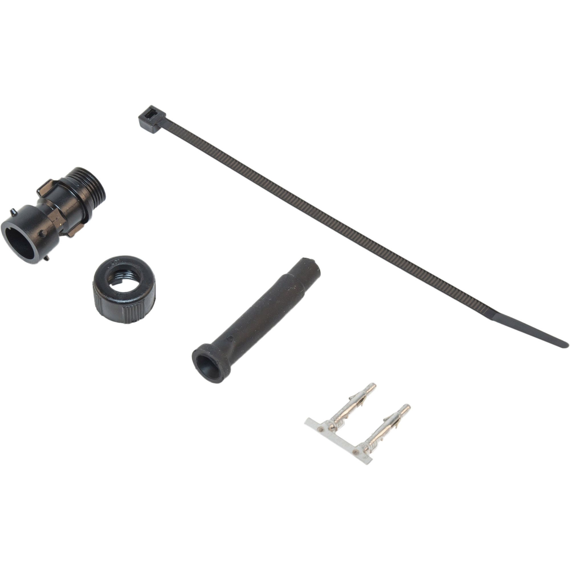 Bayonet connector 2-pin, male, black Bayonet connector 2-pin, male, black