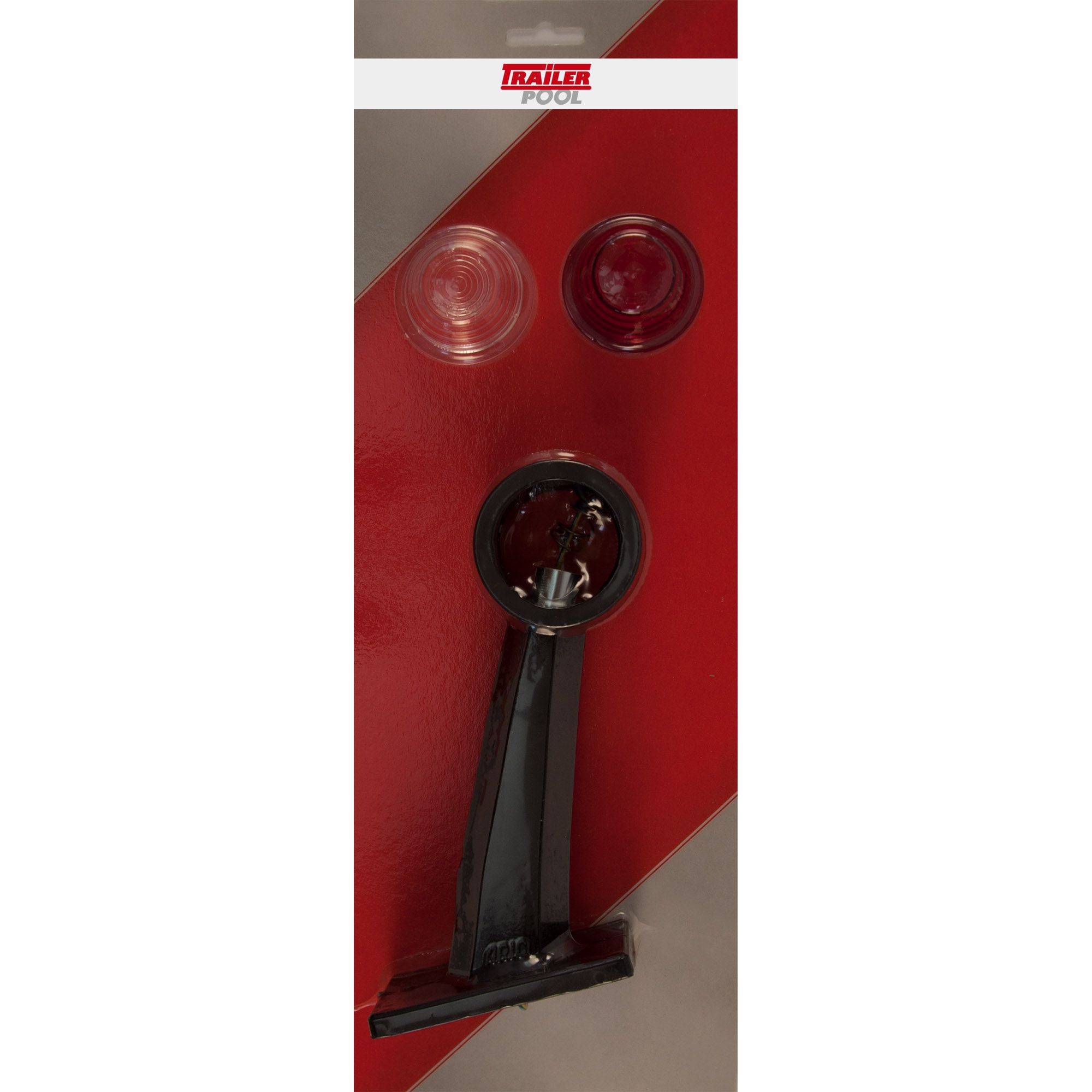 Side marker with a straight rubber arm