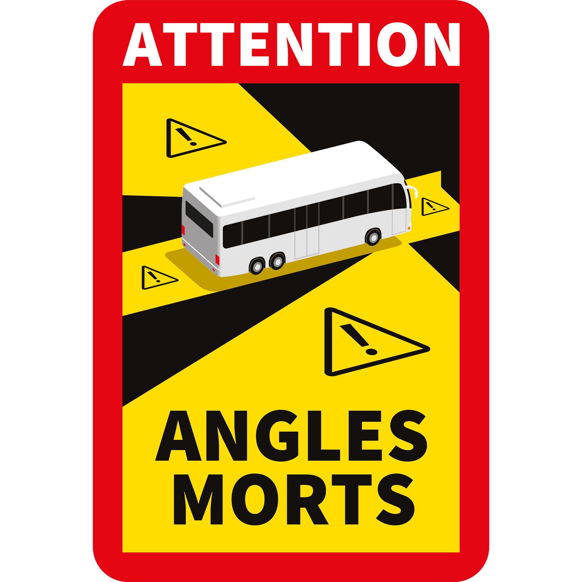 Indication sticker blind spot, illustration bus Indication sticker blind spot, illustration bus