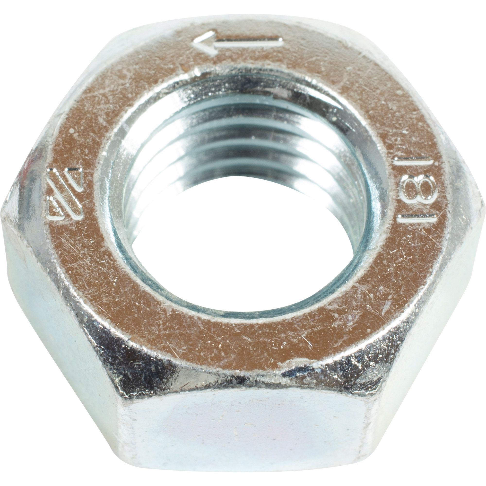Nut, DIN934, M12, left-hand thread, galvanized