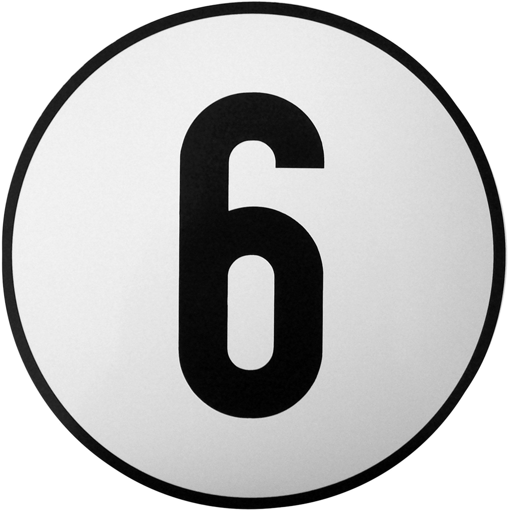 6 km/h Sign, Ø 200 mm, Sheet Steel 6 km/h Sign, Ø 200 mm, Sheet Steel