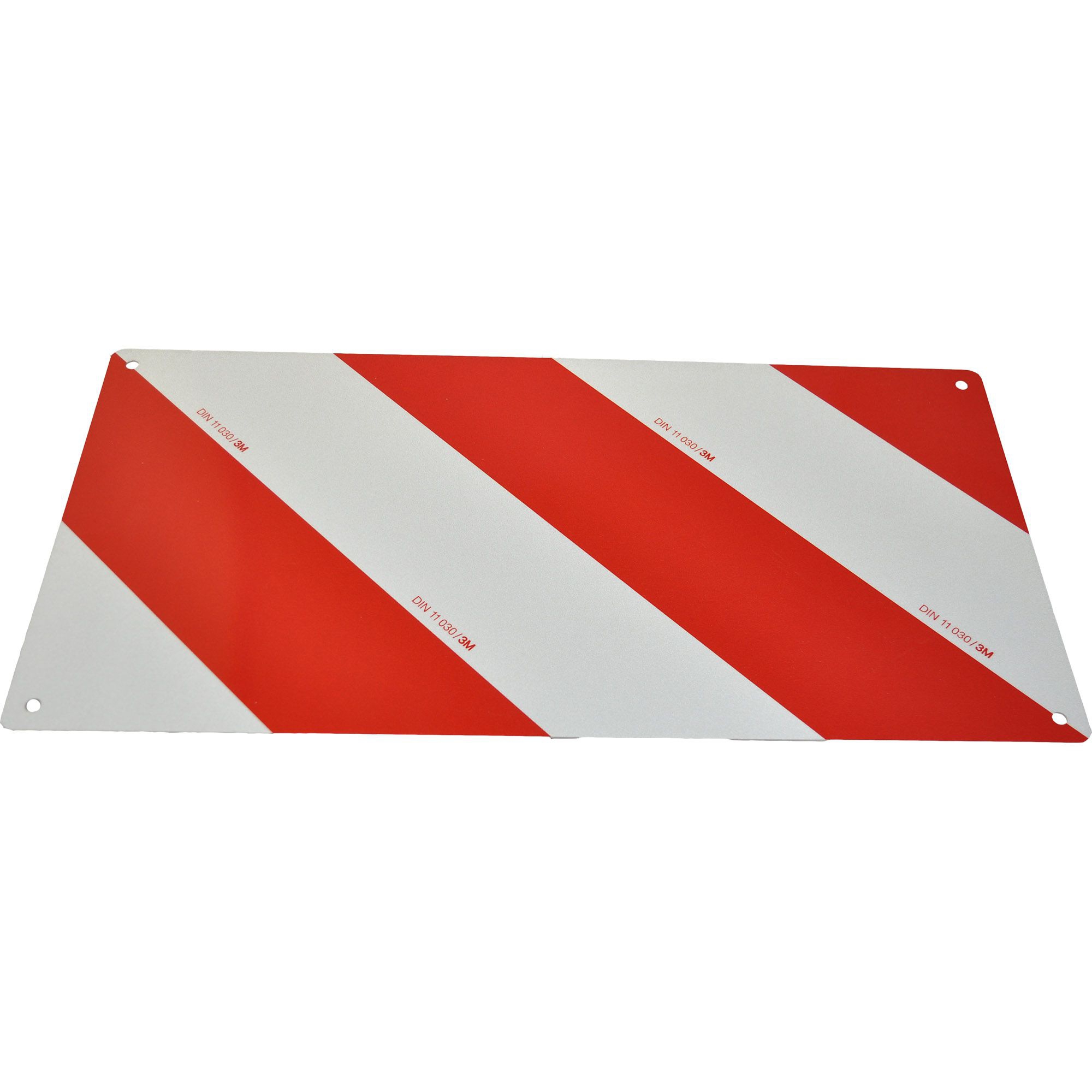 Warning sign pointing right, 564 x 282 mm