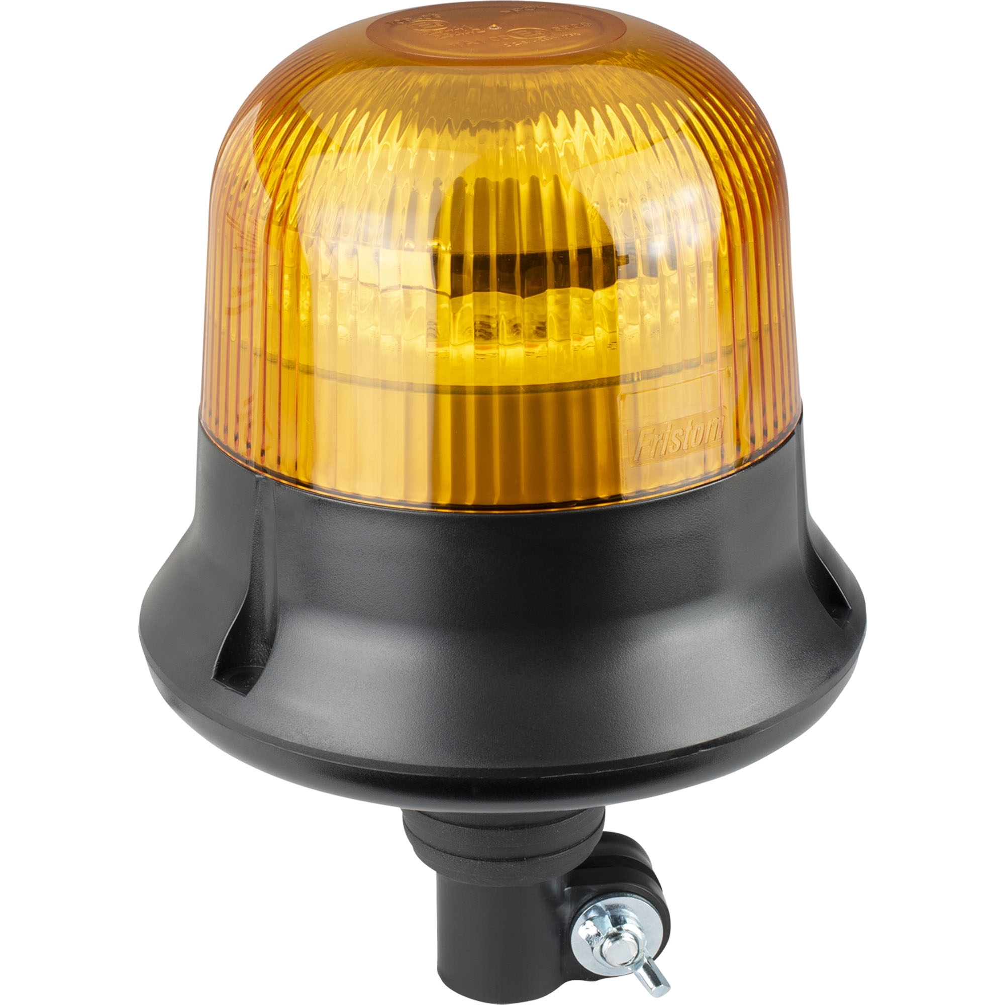 Rotating beacon LED, yellow, with mounting pin+quick-release coupling